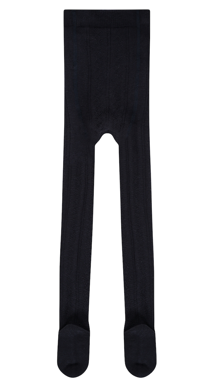 BBE23508970_2 Babyface Girls Strumpfhose in Dunkelblau mit Zopfmuster