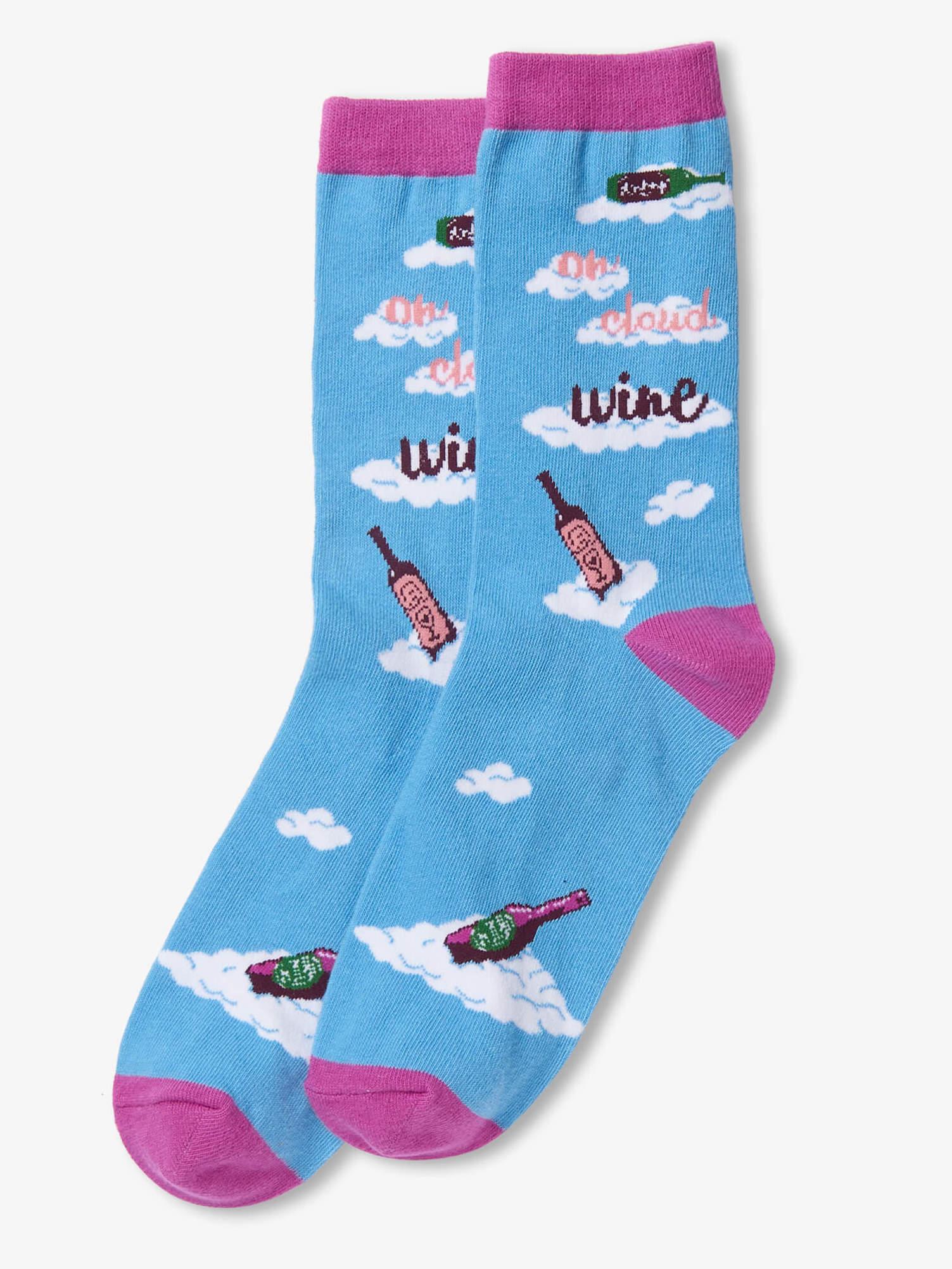 SO0WINE014 Little Blue House Damen Socken in Blau - Cloud Wine - Wein