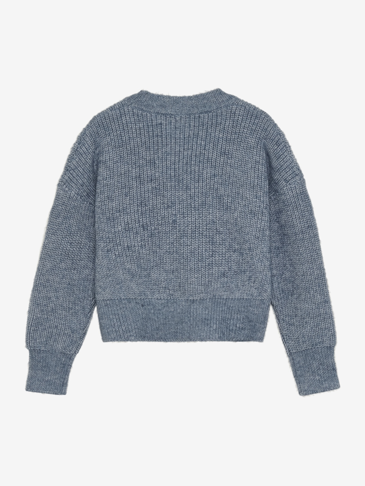 Creamie Strickcardigan mit Muster in Blau Melange (Bering Sea) - SALE