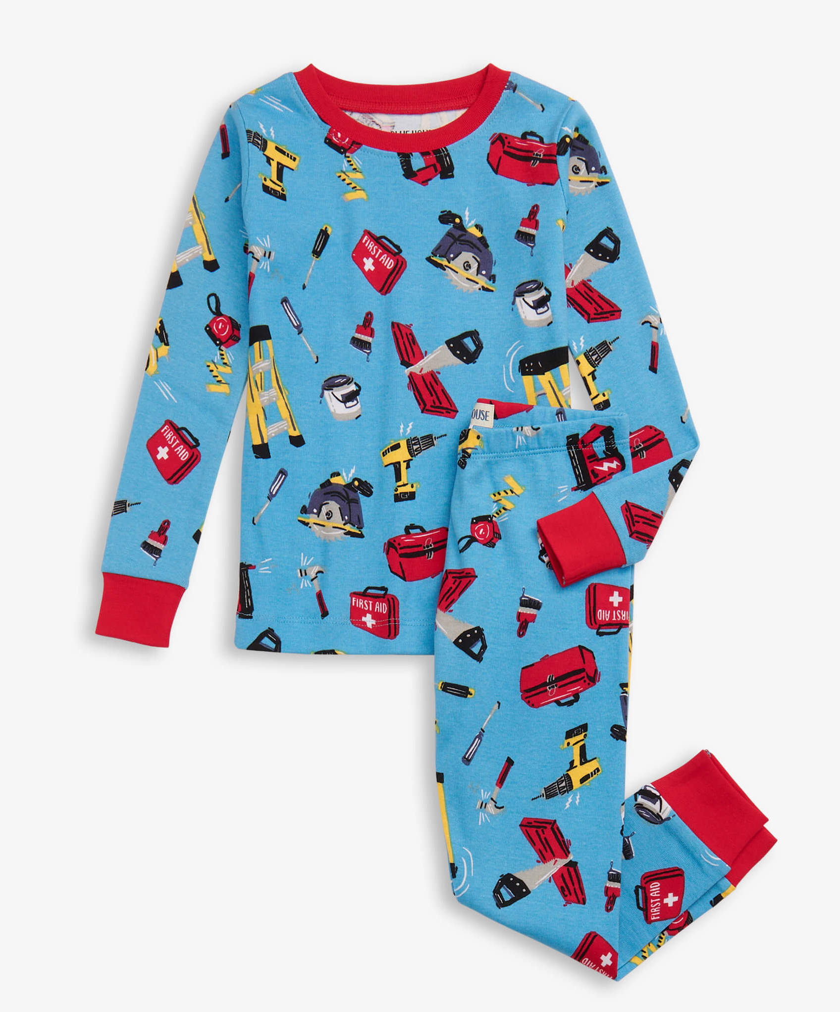 Little Blue House Langarm Kinder Pyjama Handyman - Handwerker