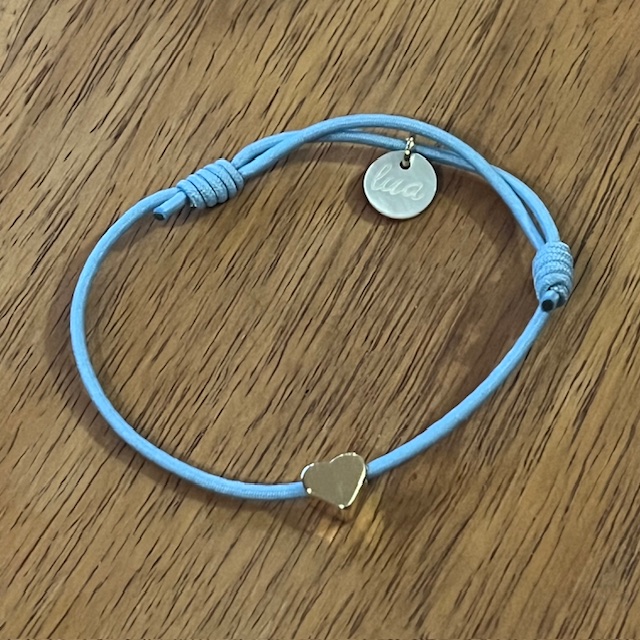 Lua Mini Heart Armband - Elastisch mit Gold Herz 