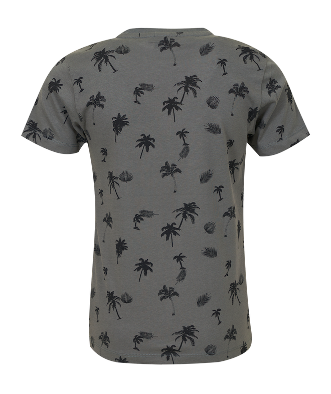 Someone T-Shirt Manu in Grau - Allover Palmen - SALE