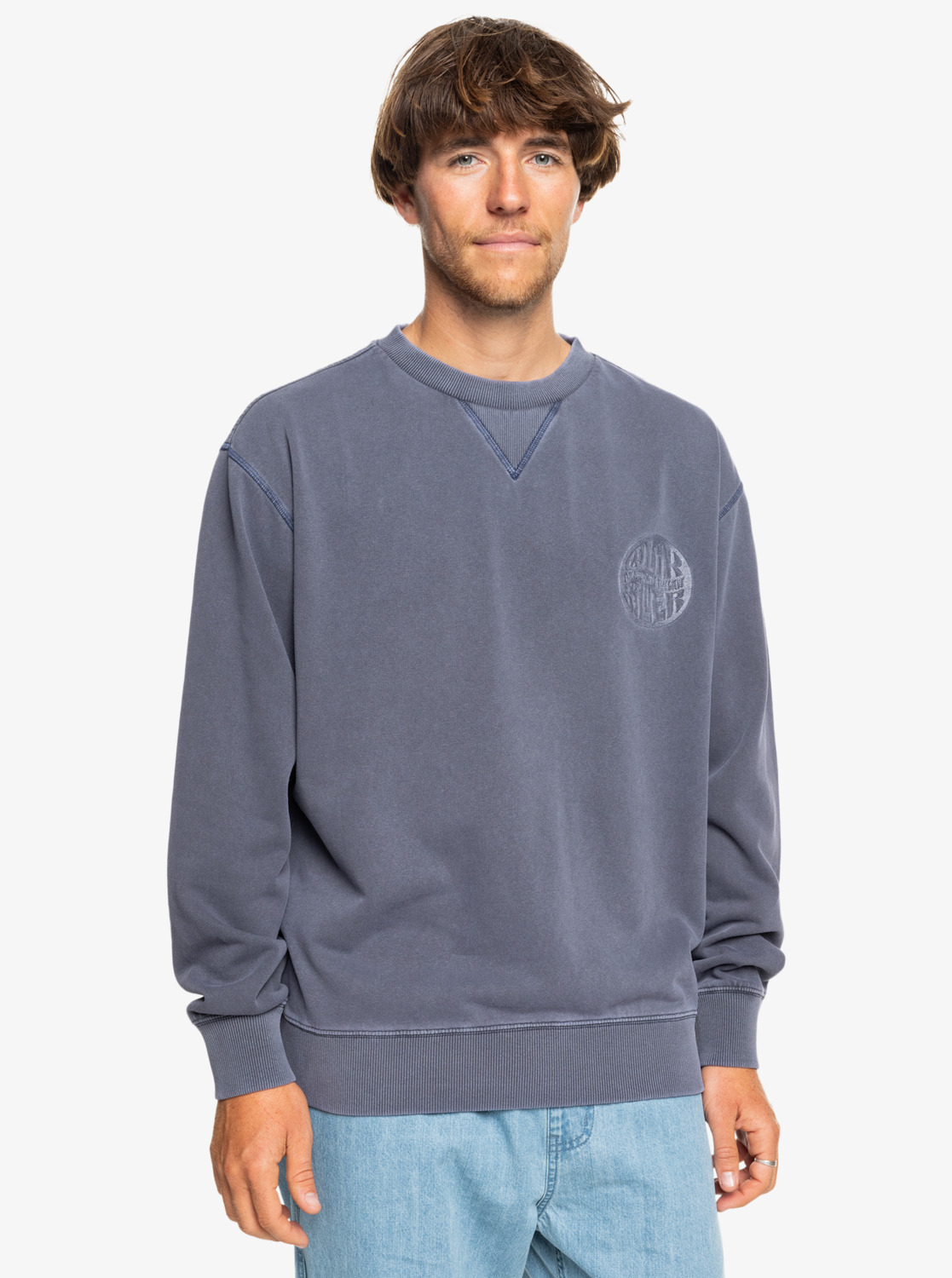 Quiksilver Garment Dye Pullover für Männer - Estate Blue/Grau-Blau