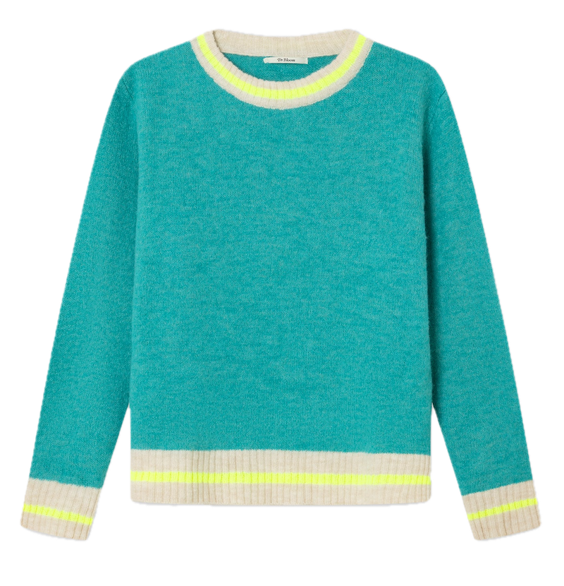 Dr Bloom Berry Pullover - Strickpulli in Türkis Blau Dr Bloom Berry Pullover - Strickpulli in Türkis Blau