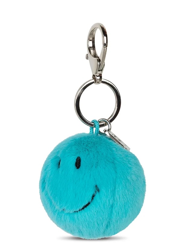 Bon Bon Toys Smiley Keychain Eco Fuzzy - Flauschig Schlüsselanhänger Smiley - Türkis Blau Bon Bon Toys Smiley Keychain Eco Fuzzy - Flauschig Schlüsselanhänger Smiley - Türkis Blau