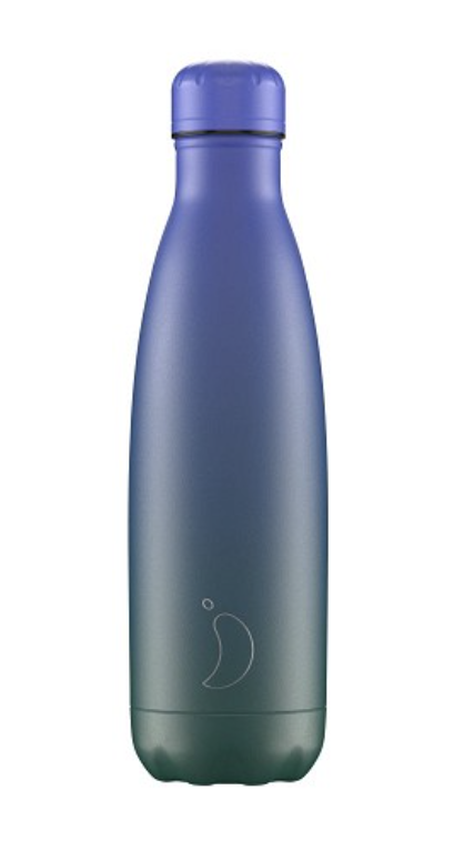 Chillys Edelstahl Flasche 500 ml Farbverlauf Gradient Blue bis Green Blau/Grün