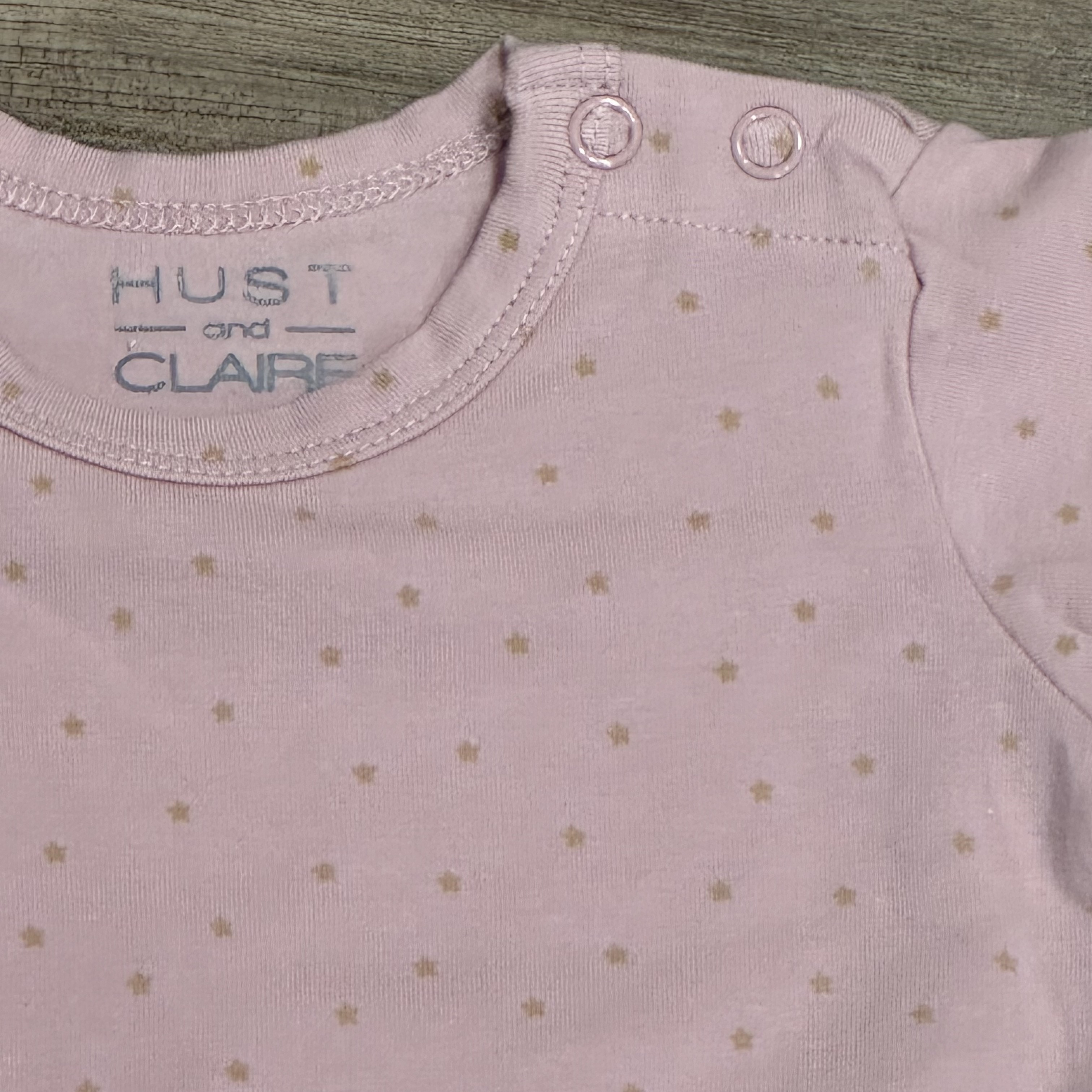 Hust & Claire Amar Langarm T-Shirt in Rosa - Sterne