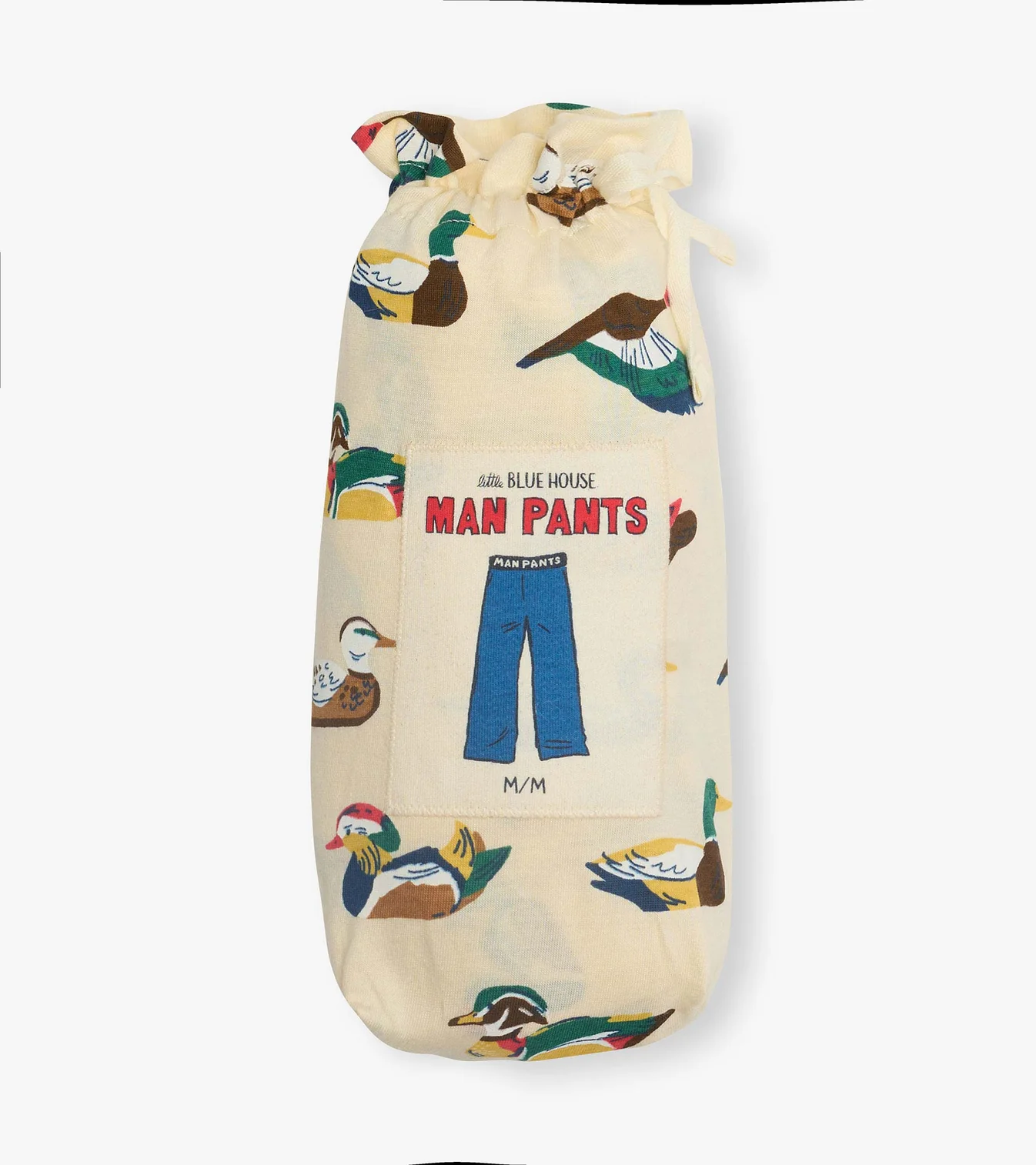 Little Blue House Herren Jersey Pyjama Hose in Creme - Decoy Ducks - Enten