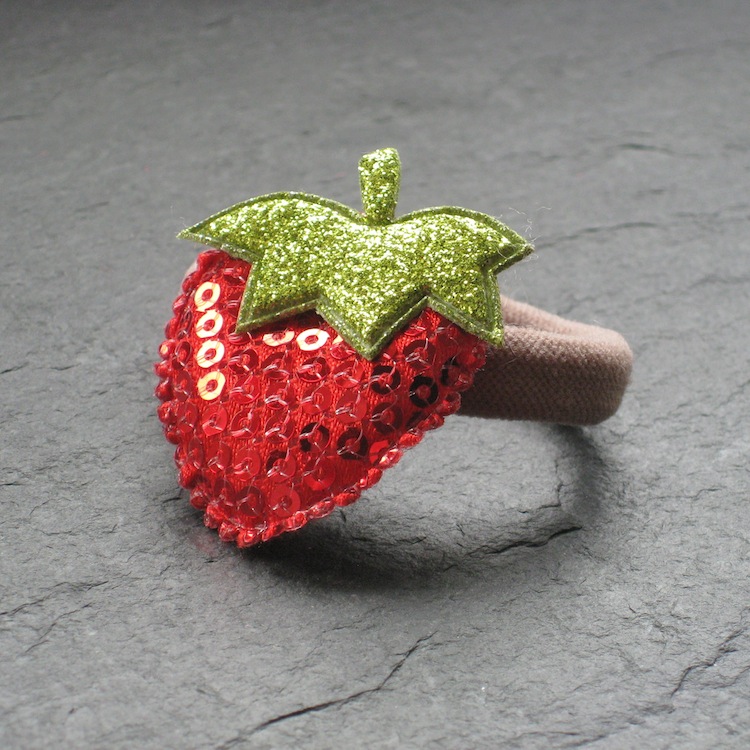 Wowzers Glitzer Haargummis - Erdbeeren