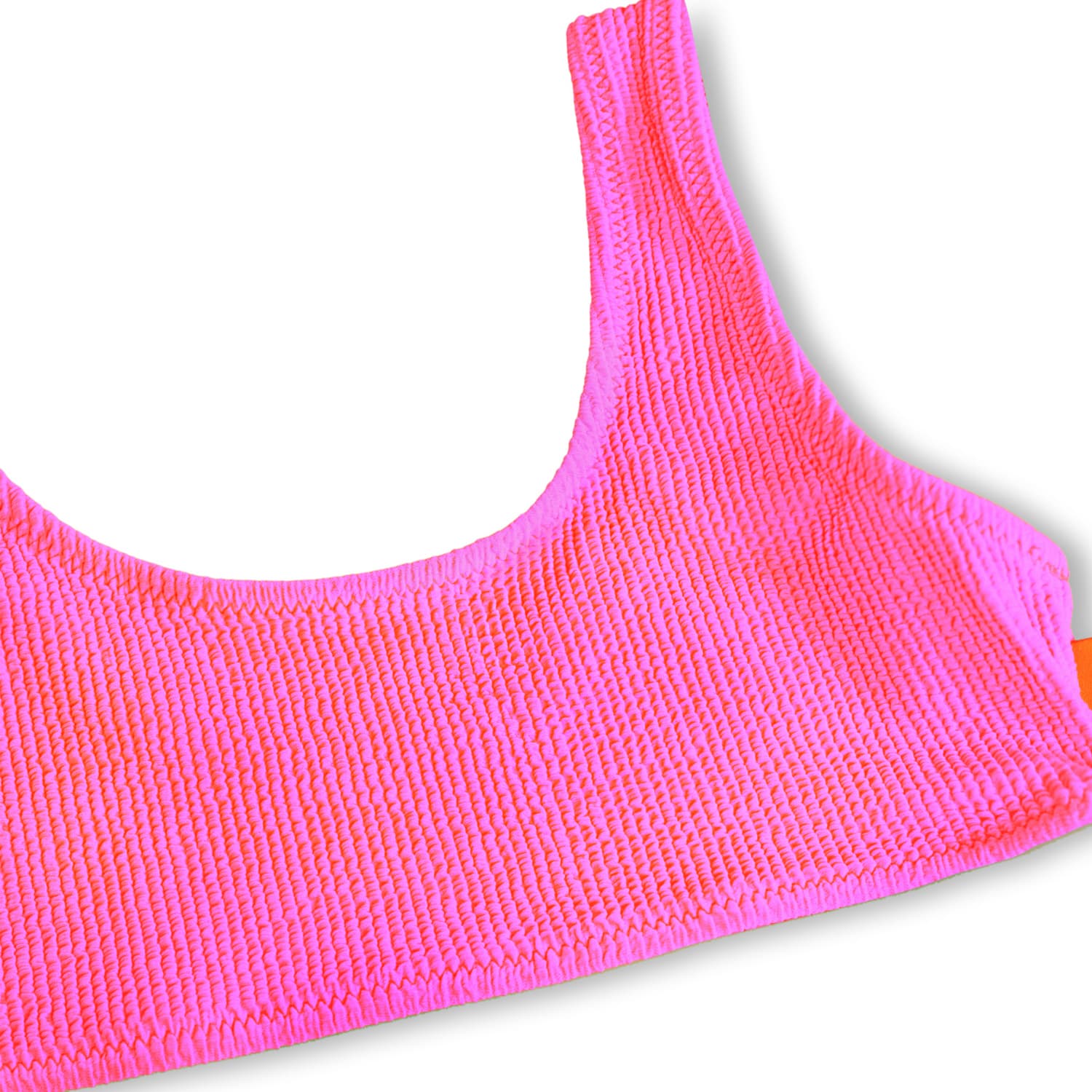 Molo Nolo Crinkle Bikini Sportlich in Neon Pink