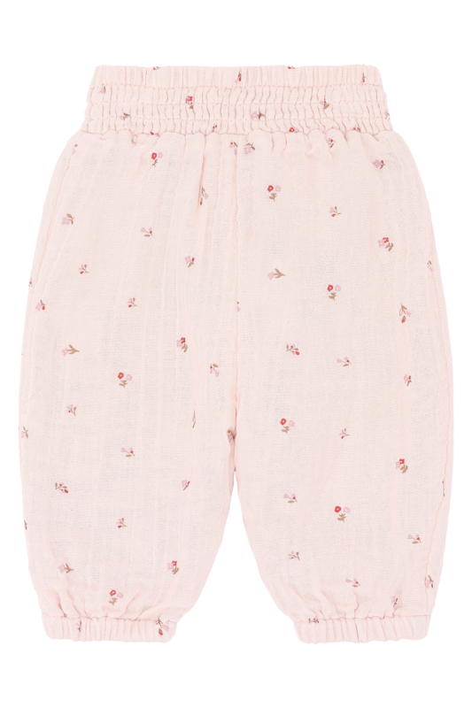Hust & Claire Thicco Musselin Babyhose in Rosa mit Zarten Blumen Hust & Claire Thicco Musselin Babyhose in Rosa mit Zarten Blumen