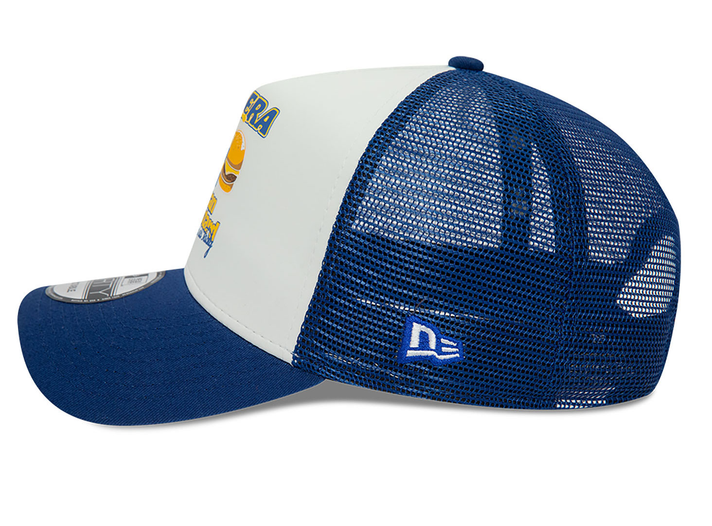 New Era Food A-Frame Trucker Cap in Blau - Burger & Fries - SALE