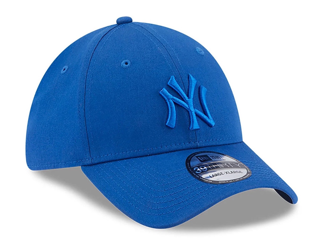 new-york-yankees-league-essential-blue-39thirty-stretch-fit-cap-60364442-right New Era 39Thirty - NY New York in Royal Blau