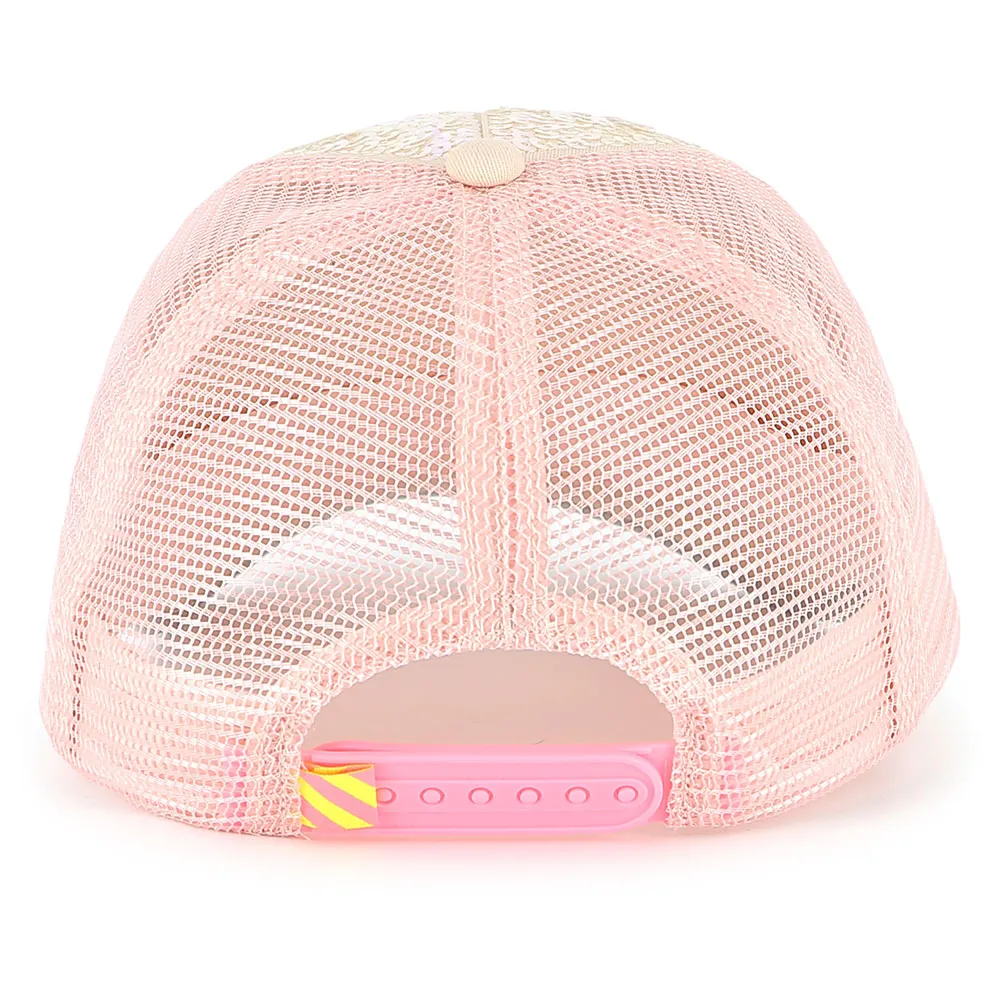 Billieblush Kappe Base Cap Rosa Glitzer mit Neon Eistüte