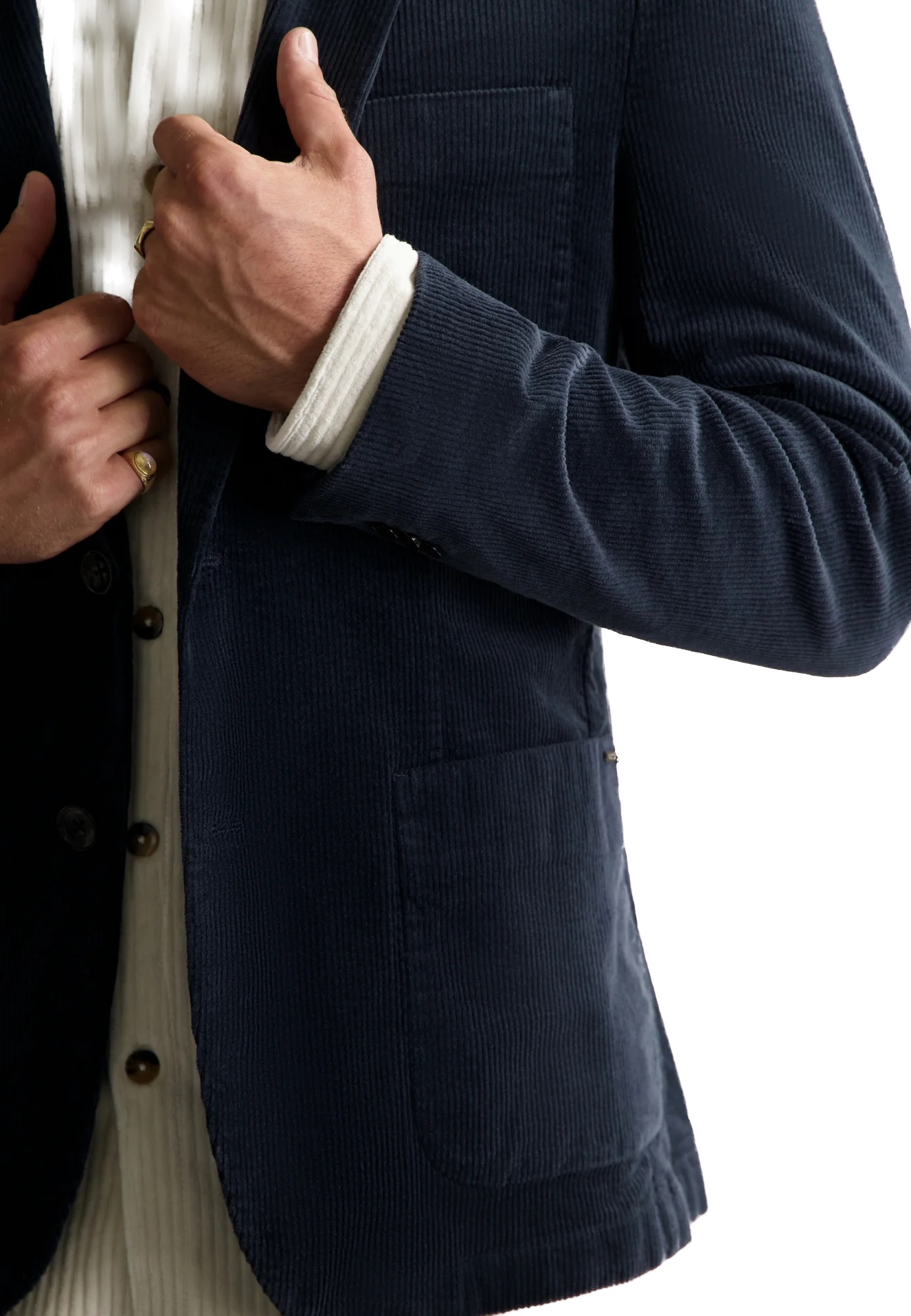 DSTREZZED Blazer Rusty in Ribcord - Collegiate Blue/Dunkelblau - SALE DSTREZZED Blazer Rusty in Ribcord - Collegiate Blue/Dunkelblau - SALE