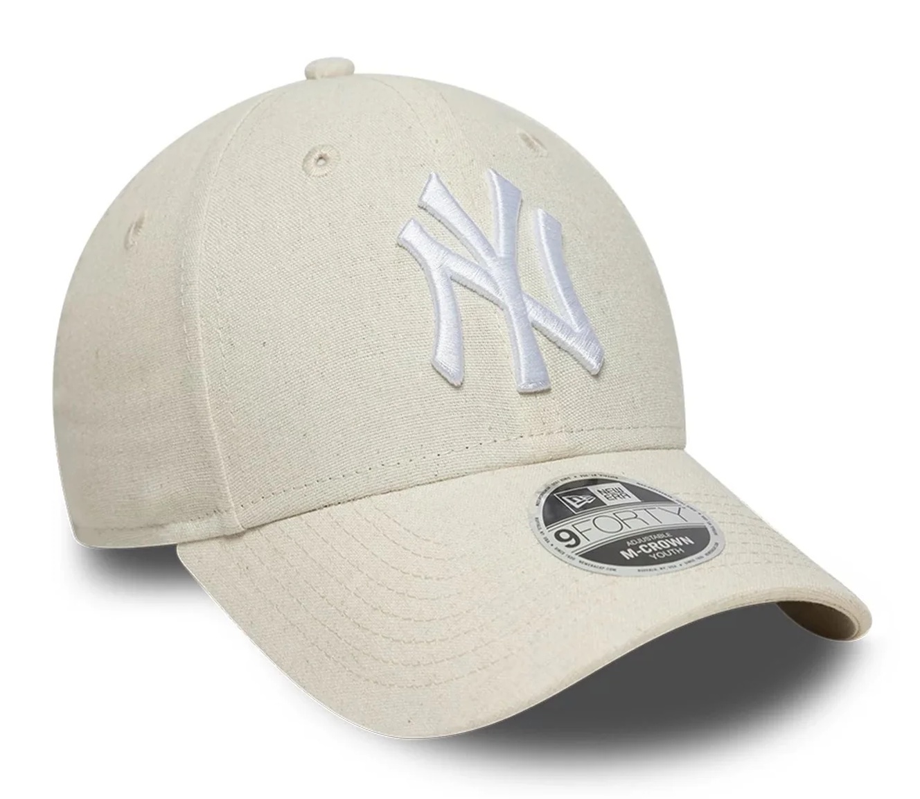New Era Cap Hellbeige New York Yankees MLB 9FORTY M-Crown Verstellbare Cap - Creme Leinen