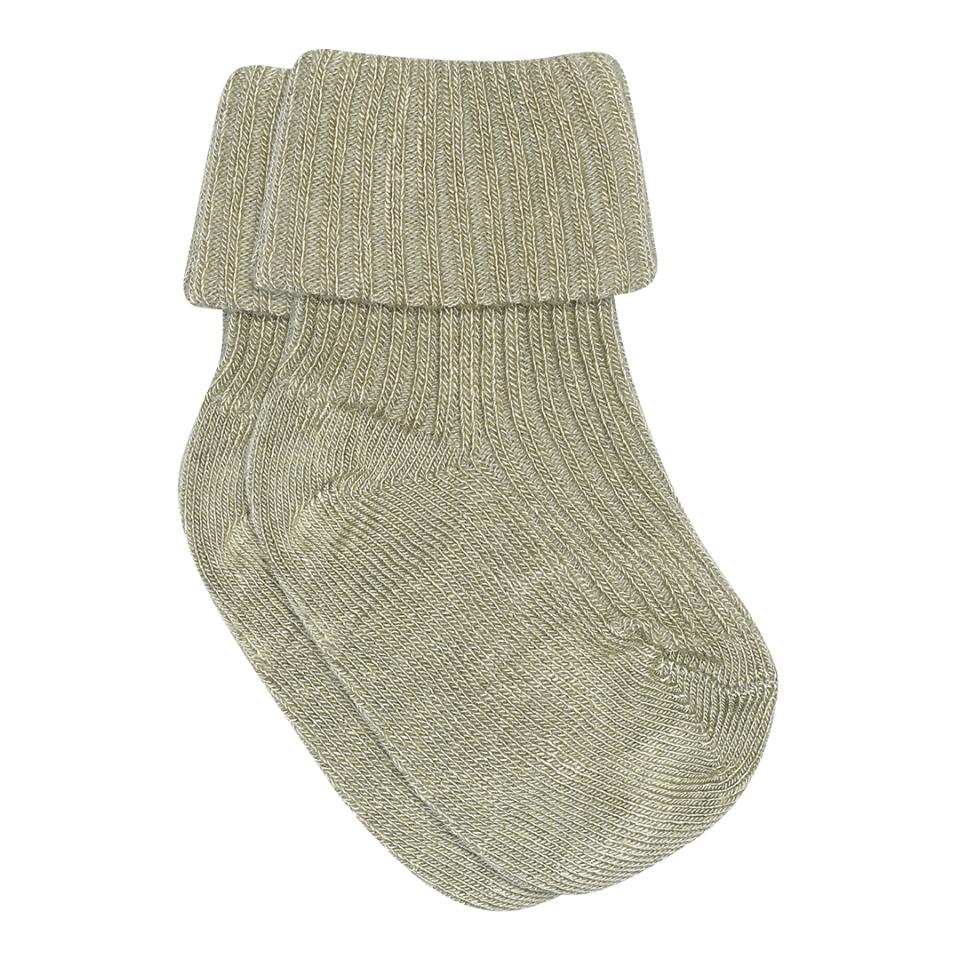 MP Denmark Story Bambus Babysocken Gerippt in Dessert Sage Grün