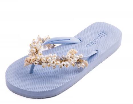 Moo' Ilo Damen Flip Flops Lightblue Muscheln + Hellblau Neoprene Clutch Moo' Ilo Damen Flip Flops Lightblue Muscheln + Hellblau Neoprene Clutch