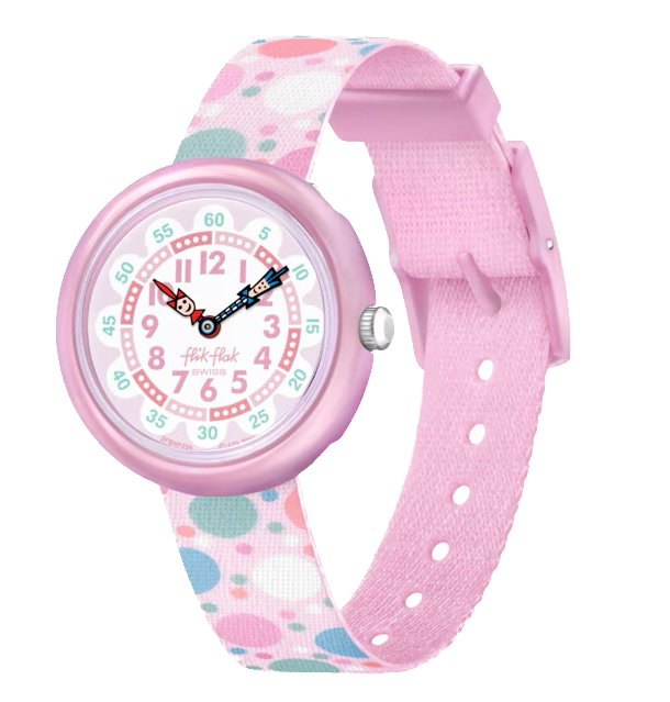 Flik Flak Kinderuhr in Rosa - Flying Bubbles