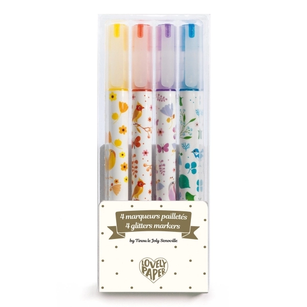 Djeco Glitzer-Stiften Set Tinou - 4 Stifte