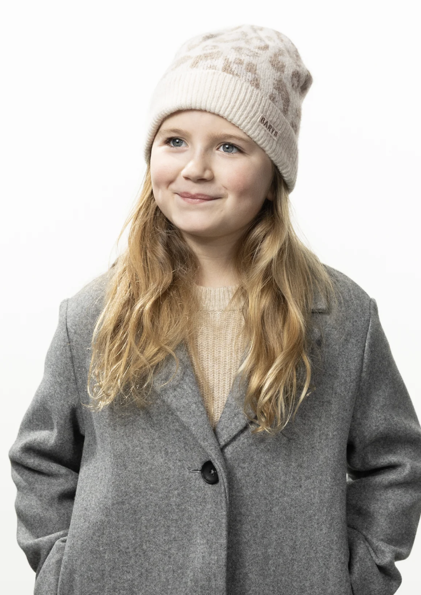 Barts Kids Avelie Beanie Mütze mit Tiermuster - Leo Taupe