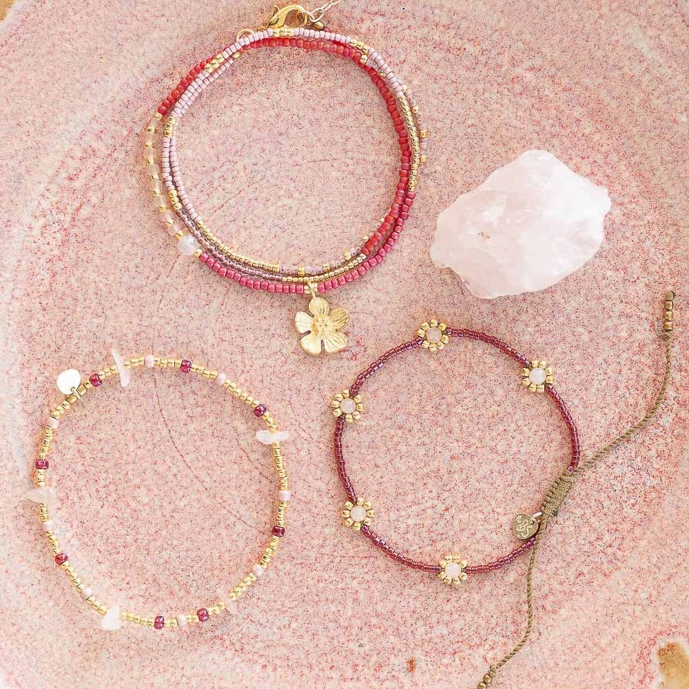 A Beautiful Story Flashy Rosenquarz Armband 