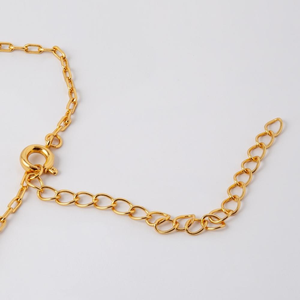 LuLu Love U Halskette 18 K Vergoldet mit Emaille Herzen in Grün