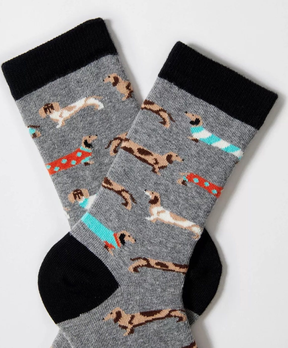 besocks Kindersocken aus Bio-Baumwolle in Grau - Dackel