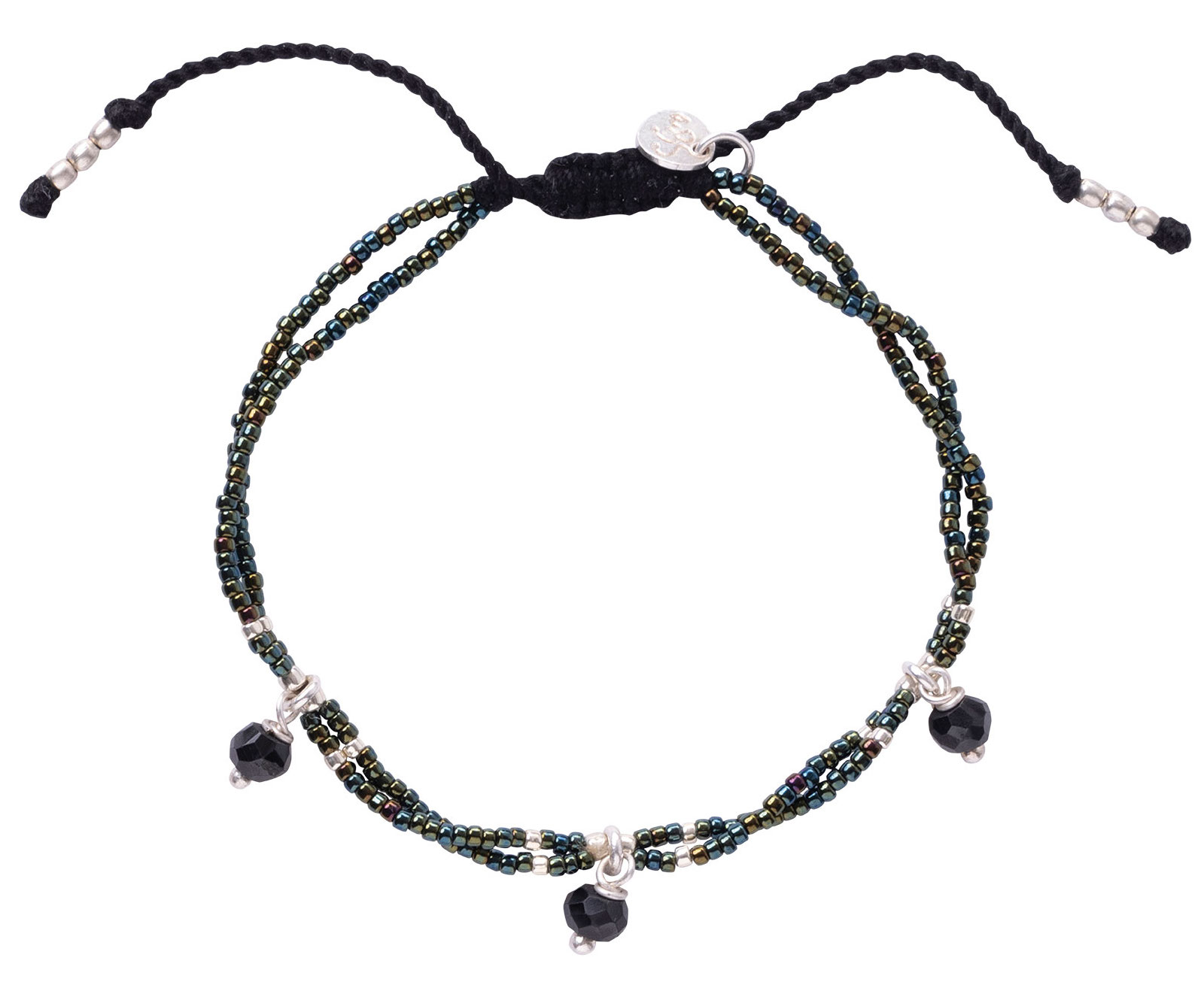 A Beautiful Story Honor Schwarzer Onyx Silberfarbig Armband