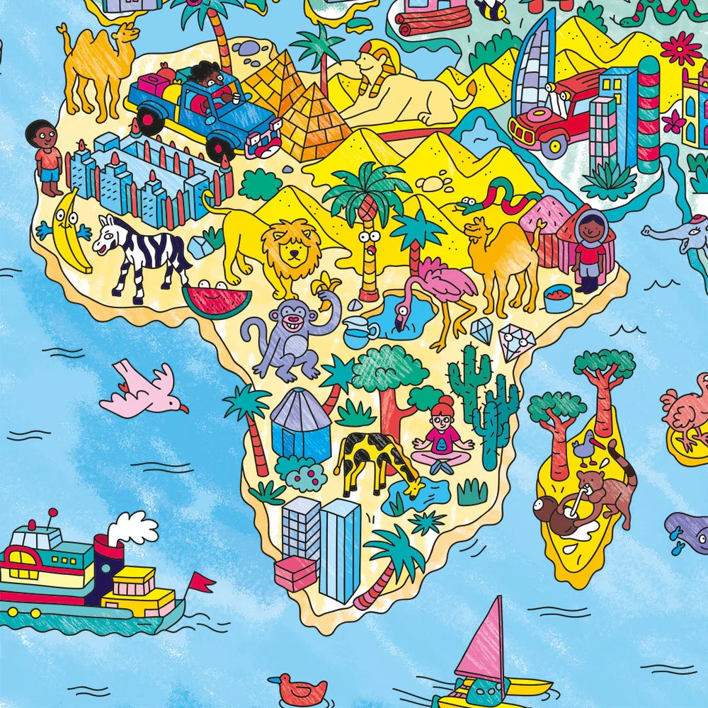 OMY Riesen Poster zum Ausmalen - Atlas OMY Riesen Poster zum Ausmalen - Atlas