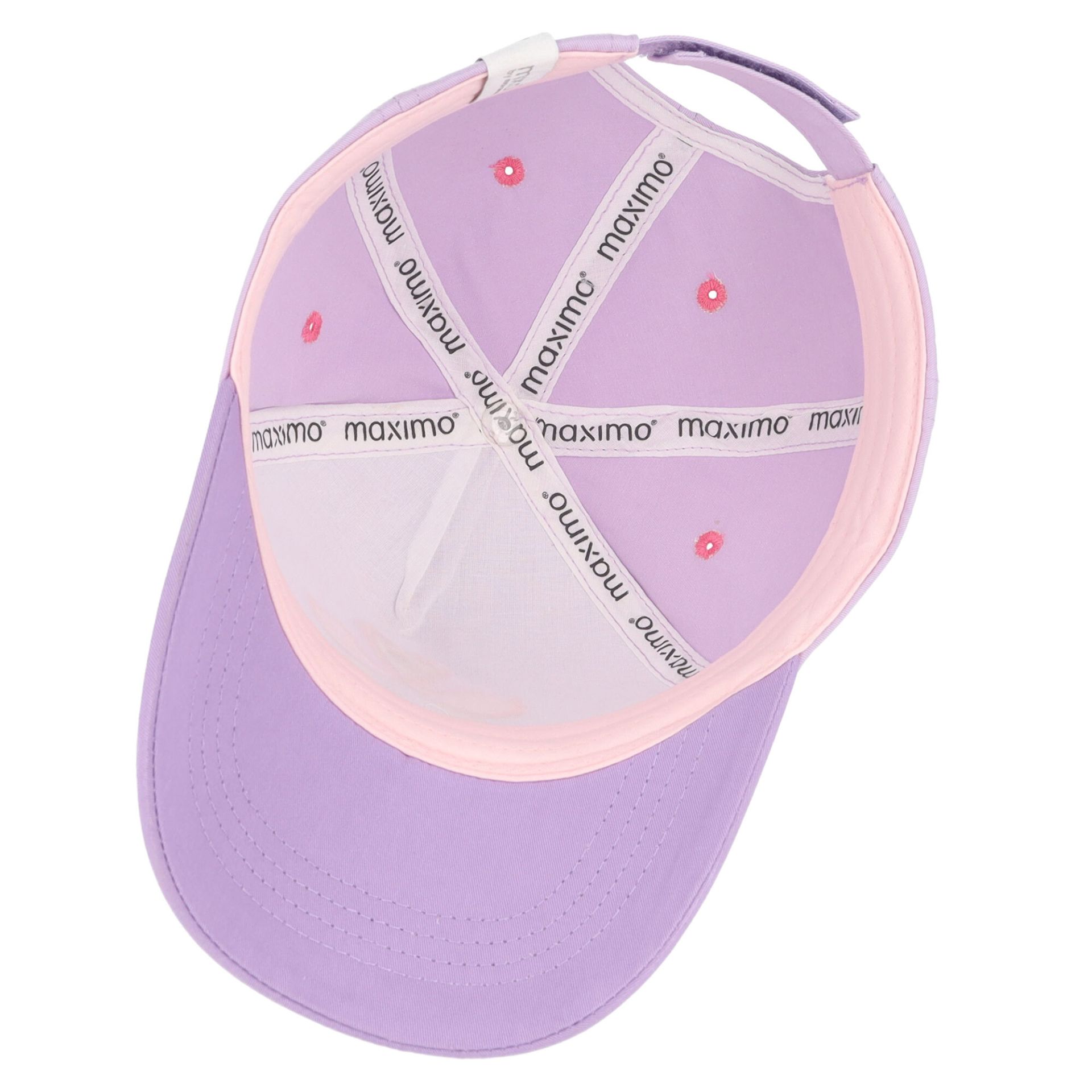 Maximo Mädchen Cap in Flieder mit Klettverschluß & Stickerei - Flamingos