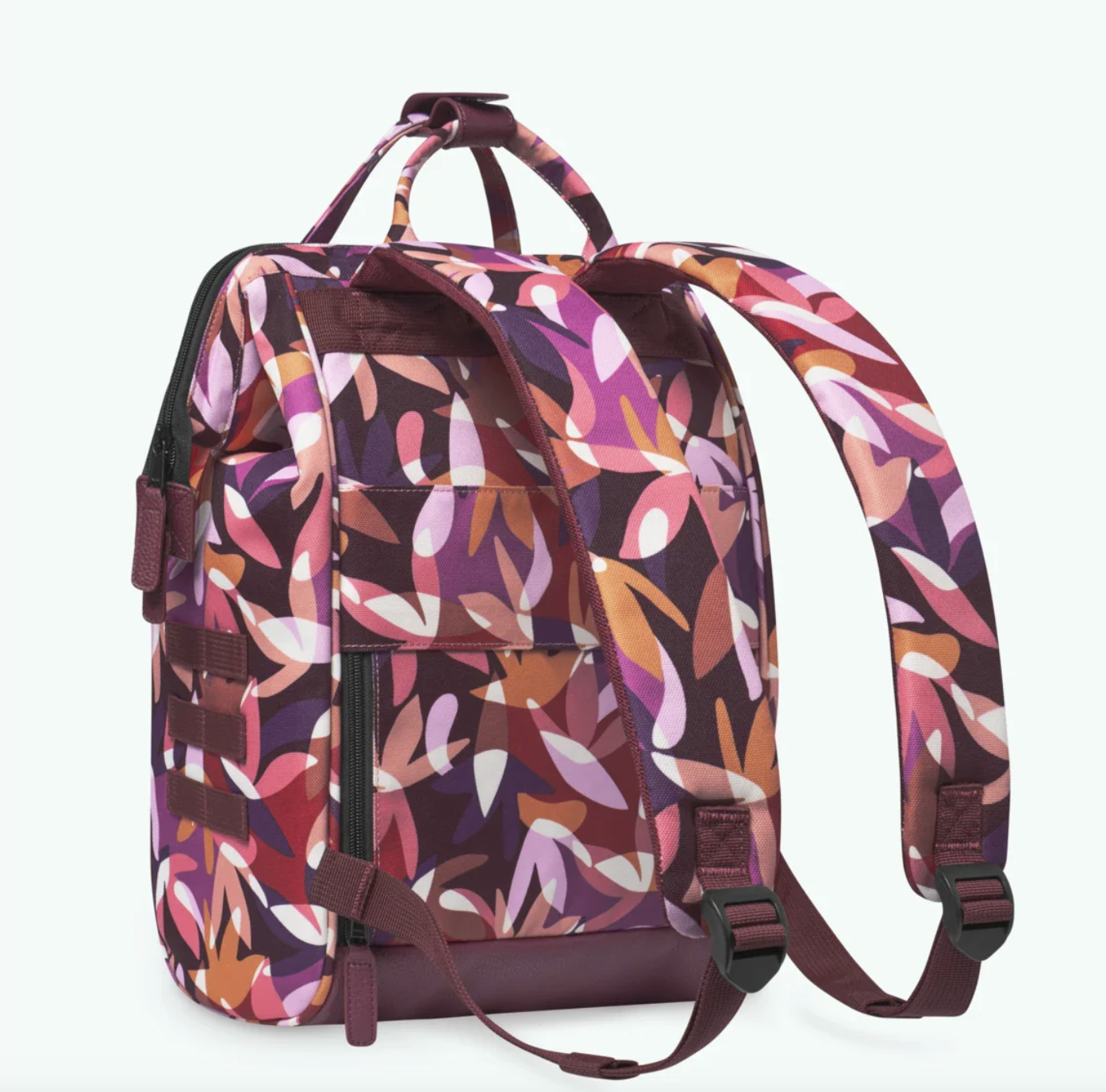 Cabaia Rucksack Montreuil Medium mit Laptop-Fach - Beerentöne gemustert - SALE