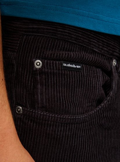 Quiksilver Regular Cord Hose in Schwarz