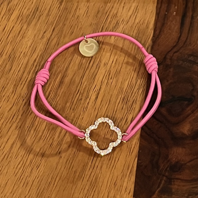 Lua Floris Armband - Elastisch mit Gold Glitzer Charm - Wählen Sie Ihre Farbe 
