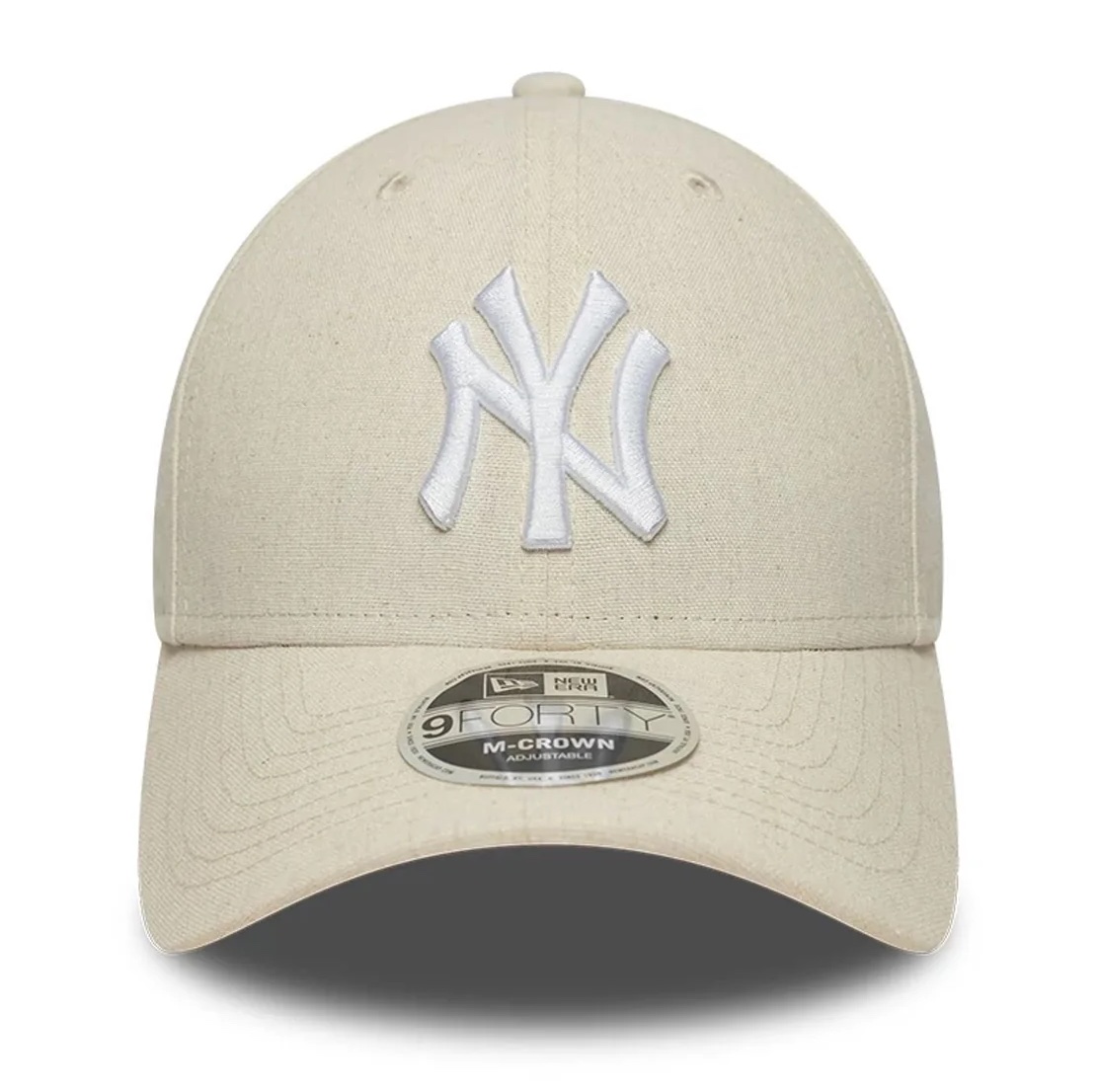 New Era Cap Leinen New York Yankees MLB 9FORTY M-Crown Verstellbare Cap Beige Leinen