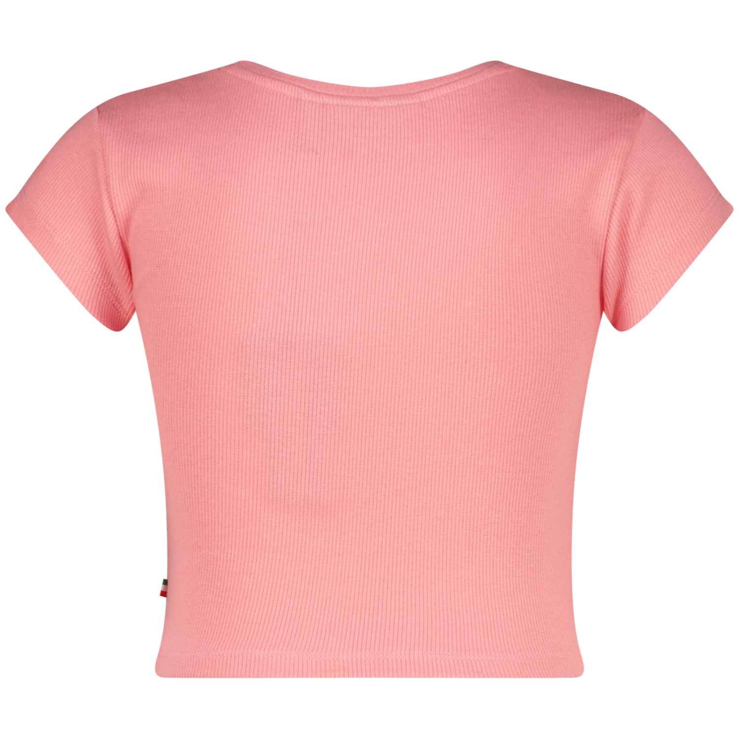 Vingino Crop Top Feinripp in Spring Peach - Korall mit Stickerei - SALE Vingino Crop Top Feinripp in Spring Peach - Korall mit Stickerei - SALE