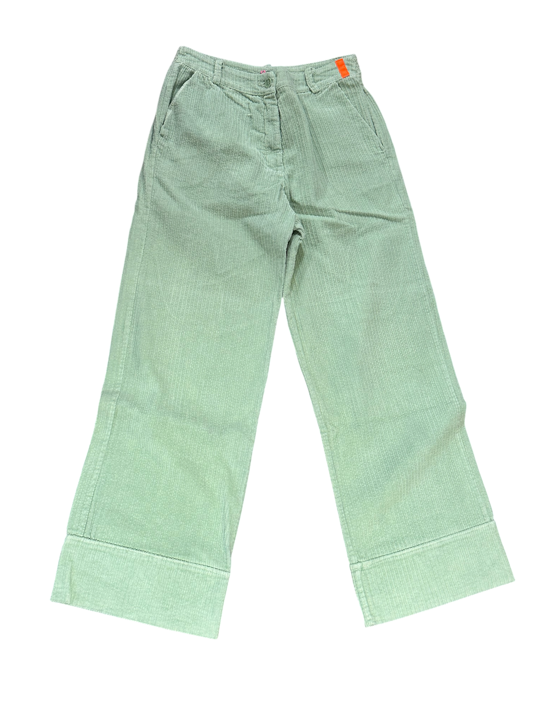 Dr Bloom Cordhose Breiter Rippen-Cord Hose in Mint Grün