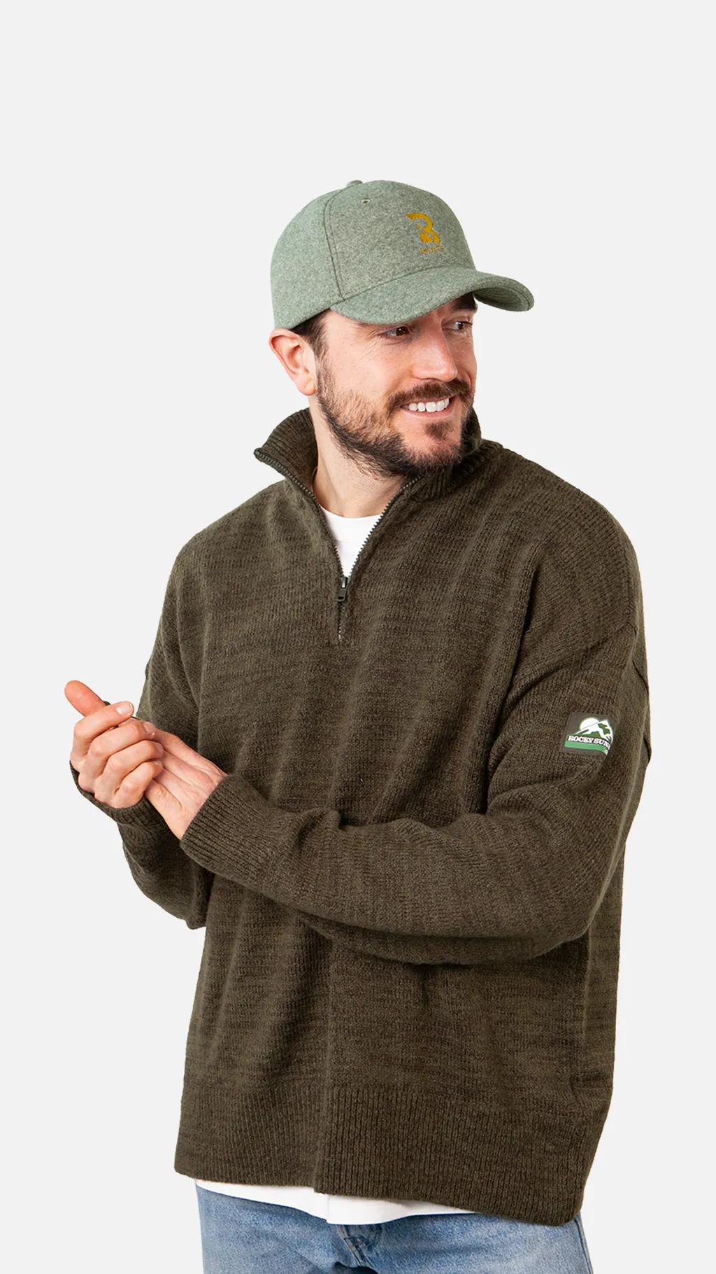 Barts Styvve Cap Wollmischung in Pale Army Grün - Größenverstellbar Barts Styvve Cap Wollmischung in Pale Army Grün - Größenverstellbar