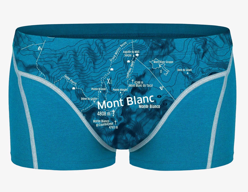 ESFE Alpine Bio-Wäsche Herren Boxer in Pfauenblau - MONT BLANC ESFE Alpine Bio-Wäsche Herren Boxer in Pfauenblau - MONT BLANC