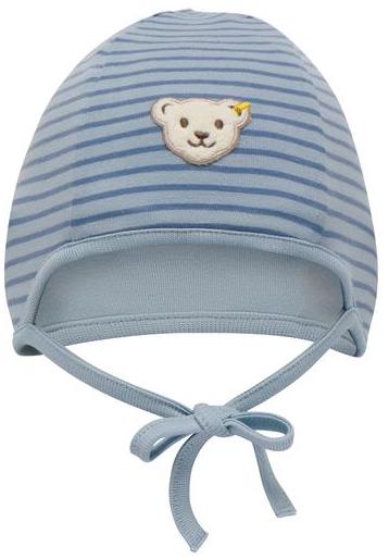 getsreift-blau Steiff Baby Mütze - Blau Gestreift - SALE