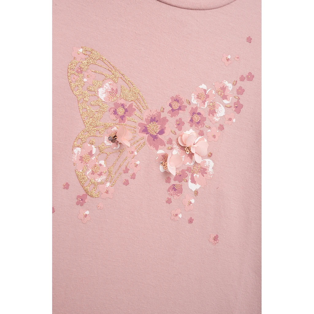 Danamade Dliese Girls Langarm Shirt in Puder Rosa - Schmetterling - SALE Danamade Dliese Girls Langarm Shirt in Puder Rosa - Schmetterling - SALE