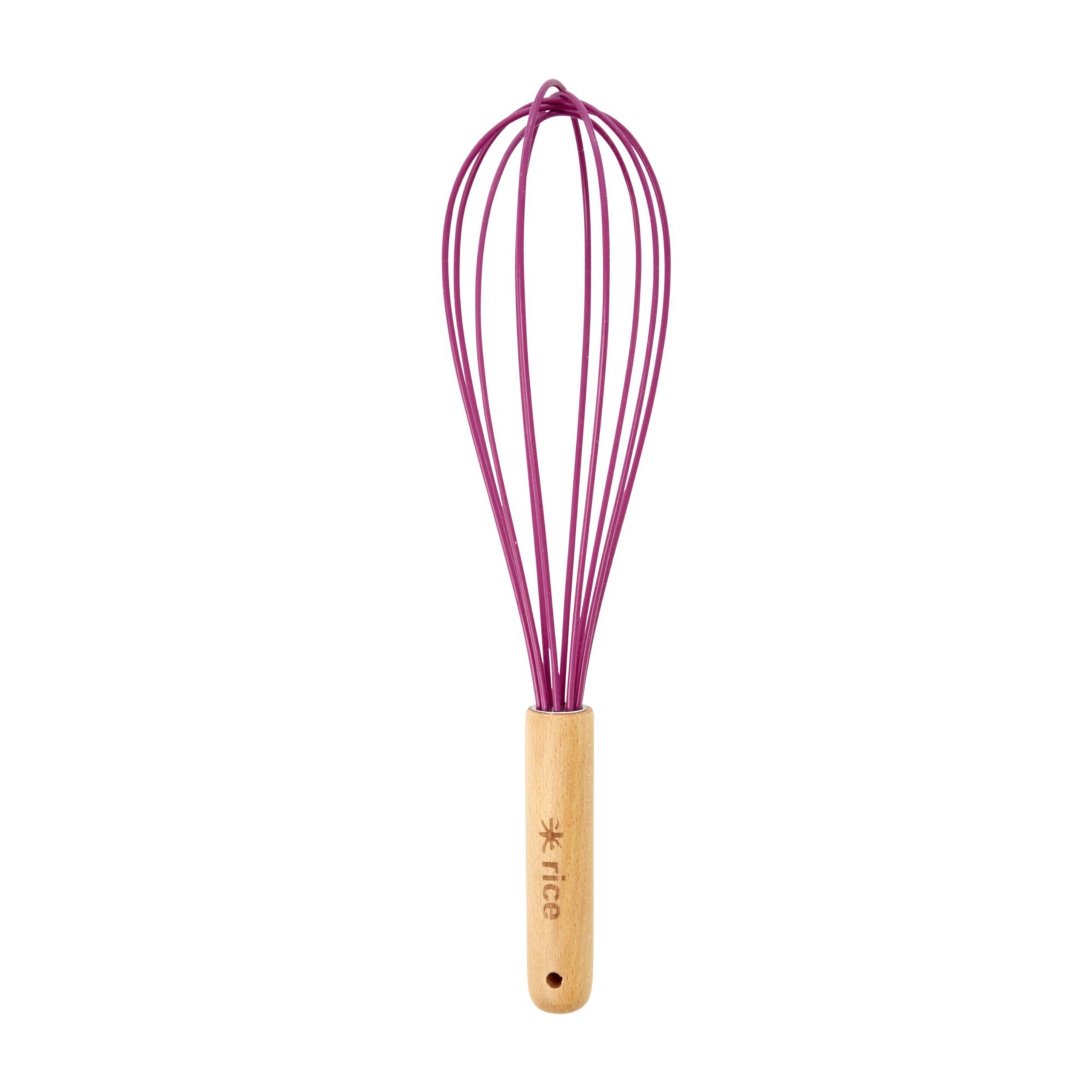 KIWHI-MPLUM_1 RICE Silikon Schneebesen in Plum Pink