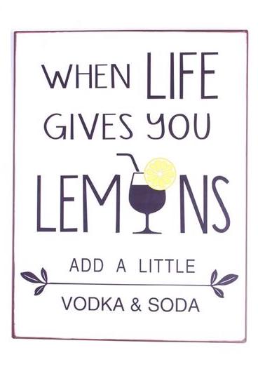 em5503 Lafinesse Metal Schild - When Life Gives You Lemons...
