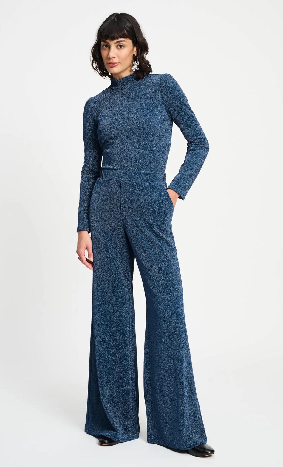 POM Amsterdam Glitter Hose Dawn Blau Glitzer POM Amsterdam Glitter Hose Dawn Blau Glitzer