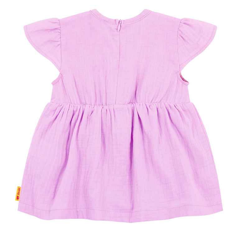 Steiff Baby Mädchen Musselin Sommer Kleid mit Body in Orchid Rosa 