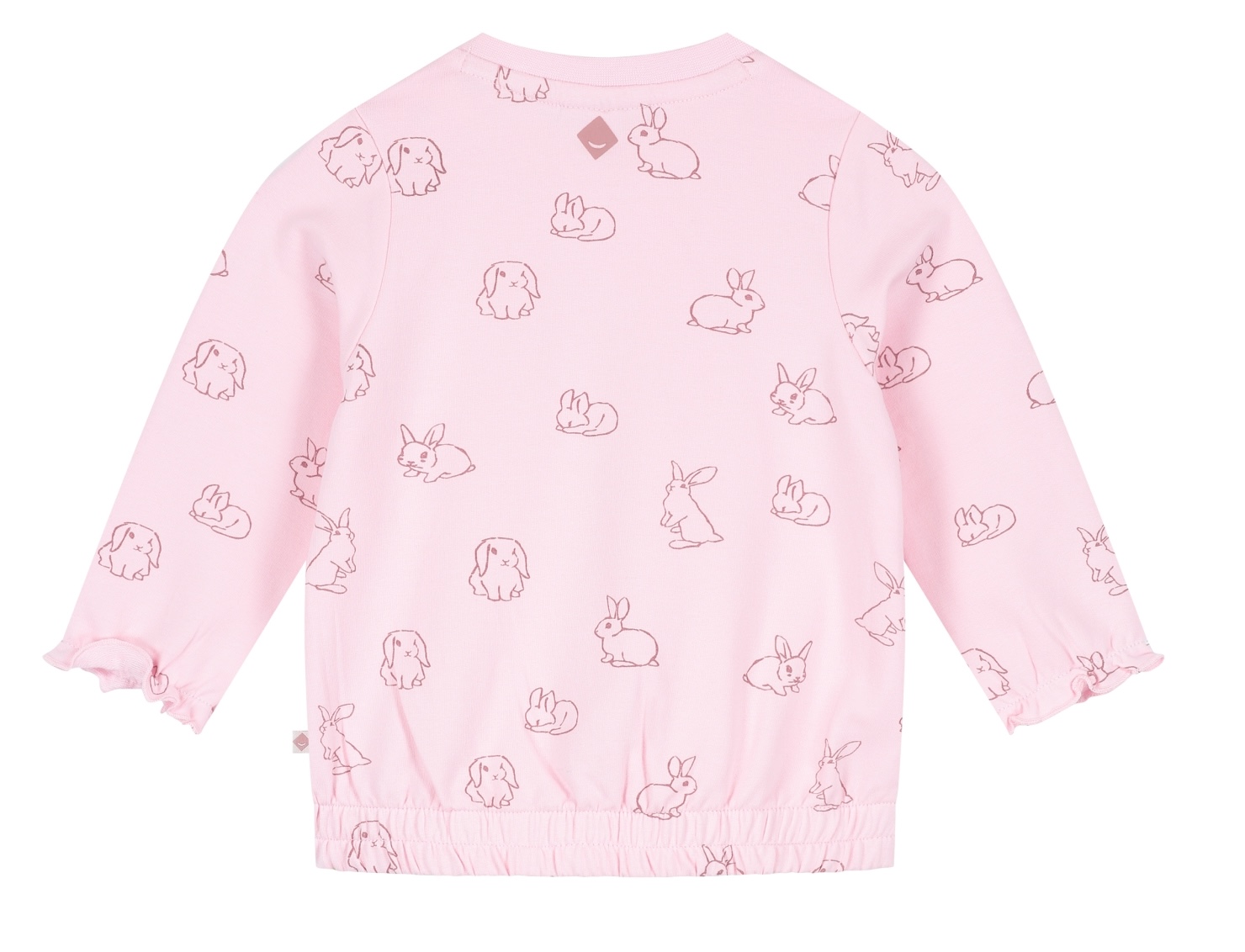 Babyface Baby Sweatshirt in Blush Rosa mit Hasen Allover