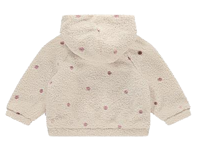 Babyface Baby Mädchen Teddyjacke in Creme Rosa Gepunktet