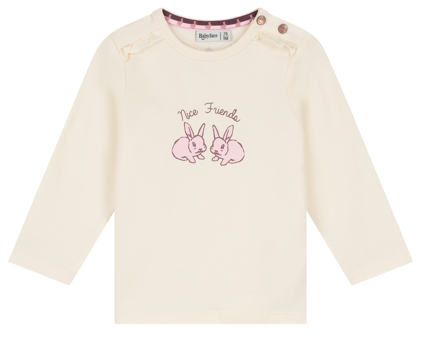 Babyface Baby Langarm Shirt in Creme mit Hasen Babyface Baby Langarm Shirt in Creme mit Hasen