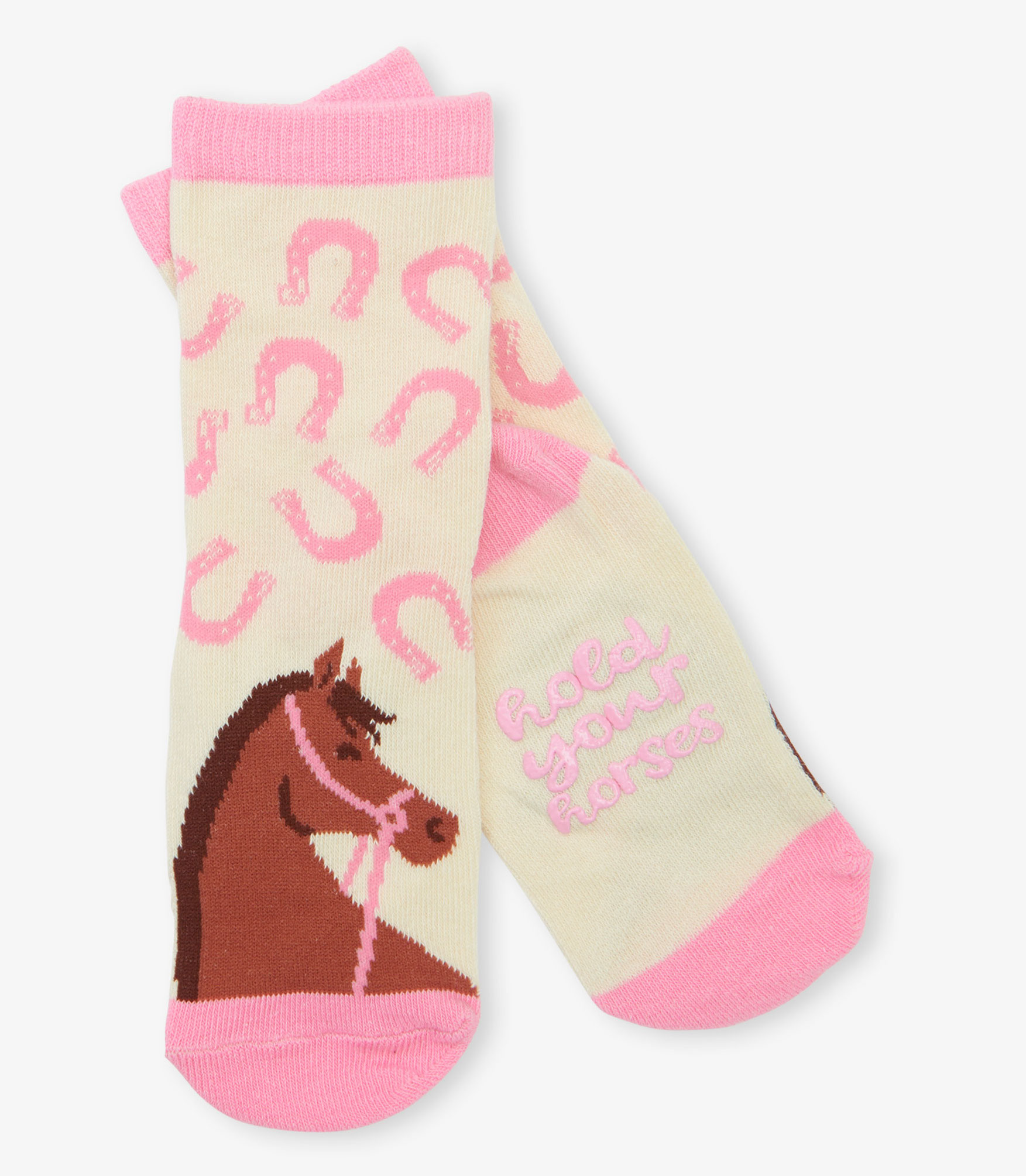 Little Blue House Kinder Stopper-Socken Hold Your Horses - Pferd