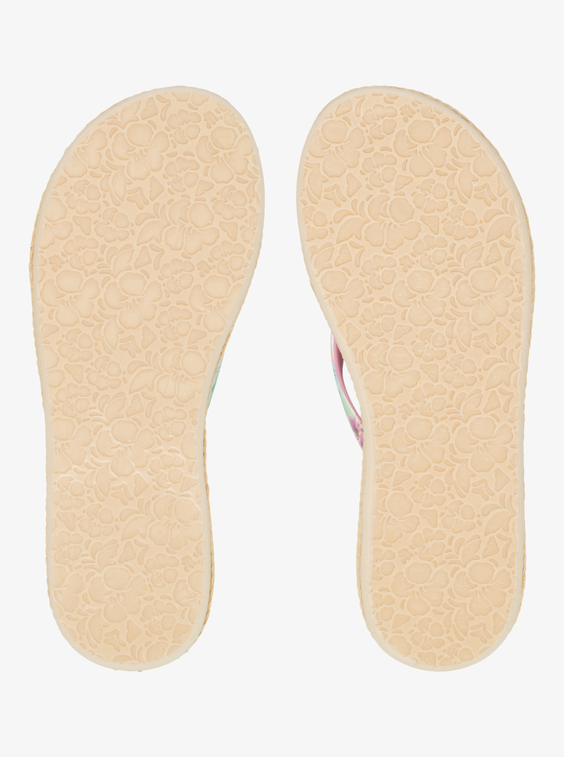 Roxy South Beach Flip Flop Sandalen für Frauen - Grün & Pink Blumen Roxy South Beach Flip Flop Sandalen für Frauen - Grün & Pink Blumen